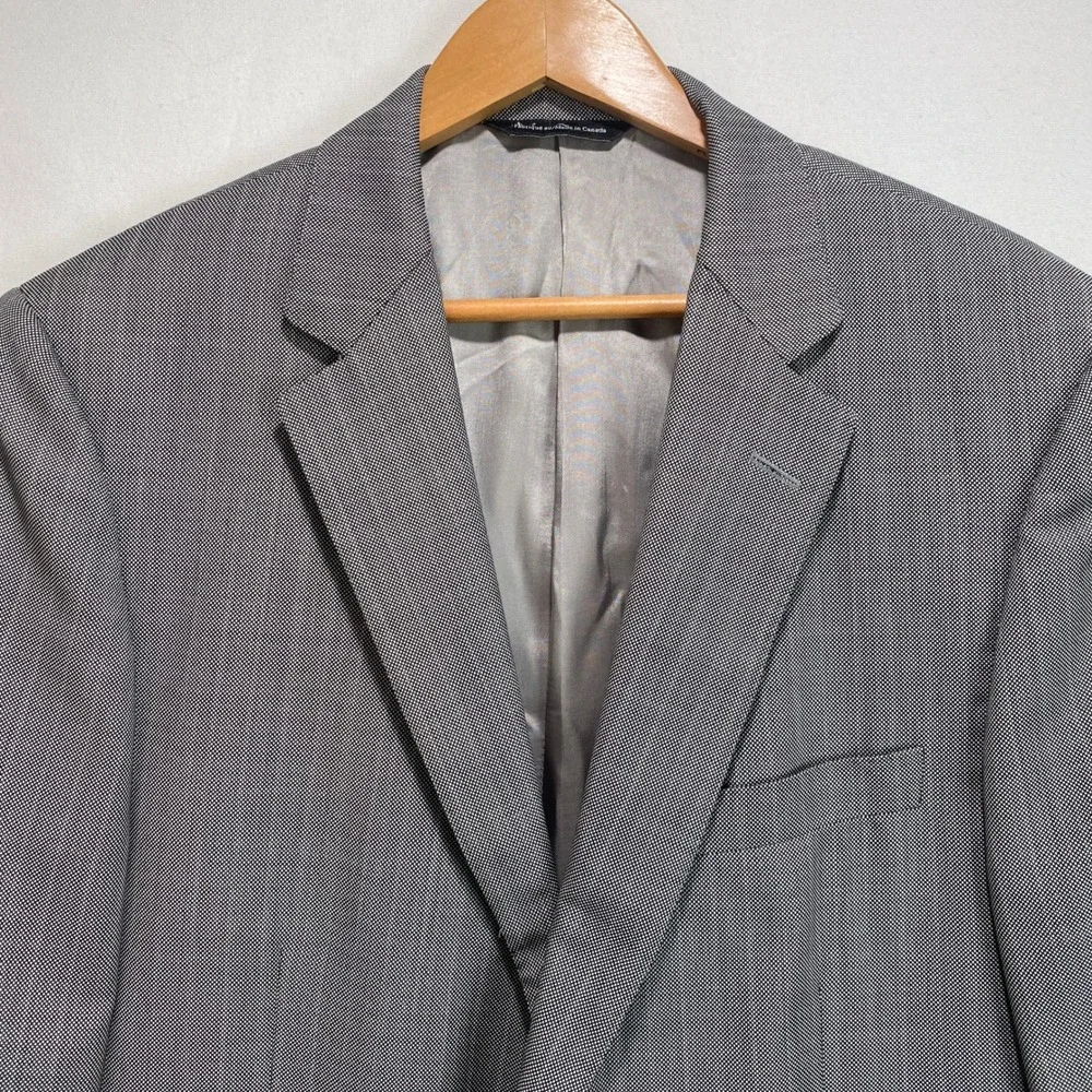Samuelsohn Saks Fifth Avenue Grey Pinstripe Super 130s Wool Blazer 44R Canada
